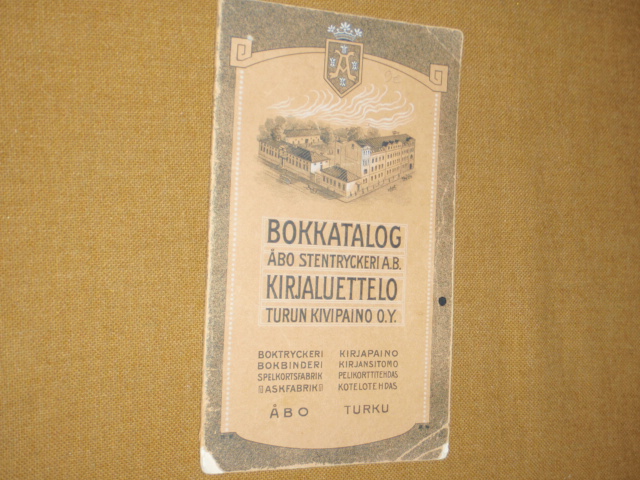 KIRJALUETTELO (varastokonttikirjoja) turunkivipaino oy.